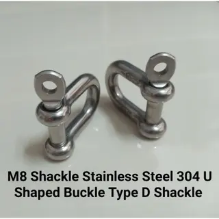 8mm D Shackle Stainless Steel 304 U shape Buckle Type D Shackle Hook