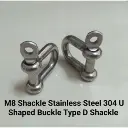 8mm D Shackle Stainless Steel 304 U shape Buckle Type D Shackle Hook