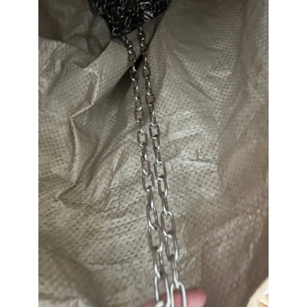 2mm 304 Stainless Steel Long Link Chain Industry Welded Binding Chain (meter) / Rantai Tidak Berkarat