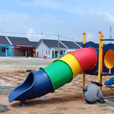 30 Degree Curve Round Tube / Enclosed Tube / Tunnel Tube Slide Parts (Outdoor Children Sports Playground Parks)