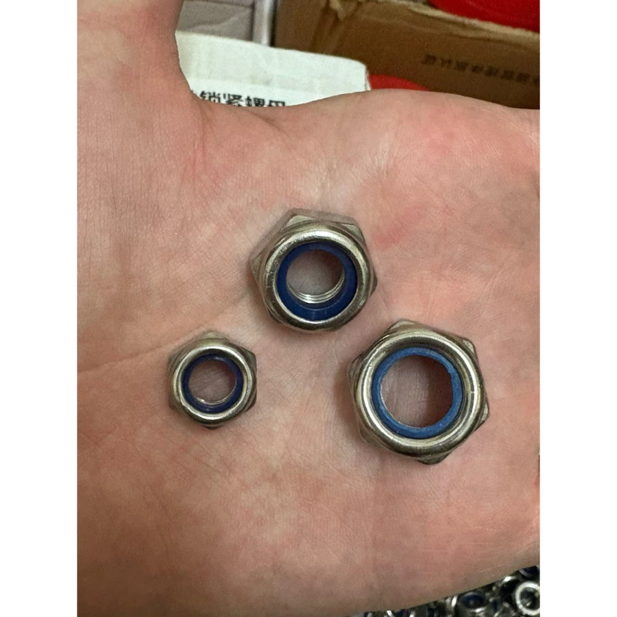 M8 / M10 / M12 Nylon Hexagon Lock Nut Nut SUS 304 Stainless Steel