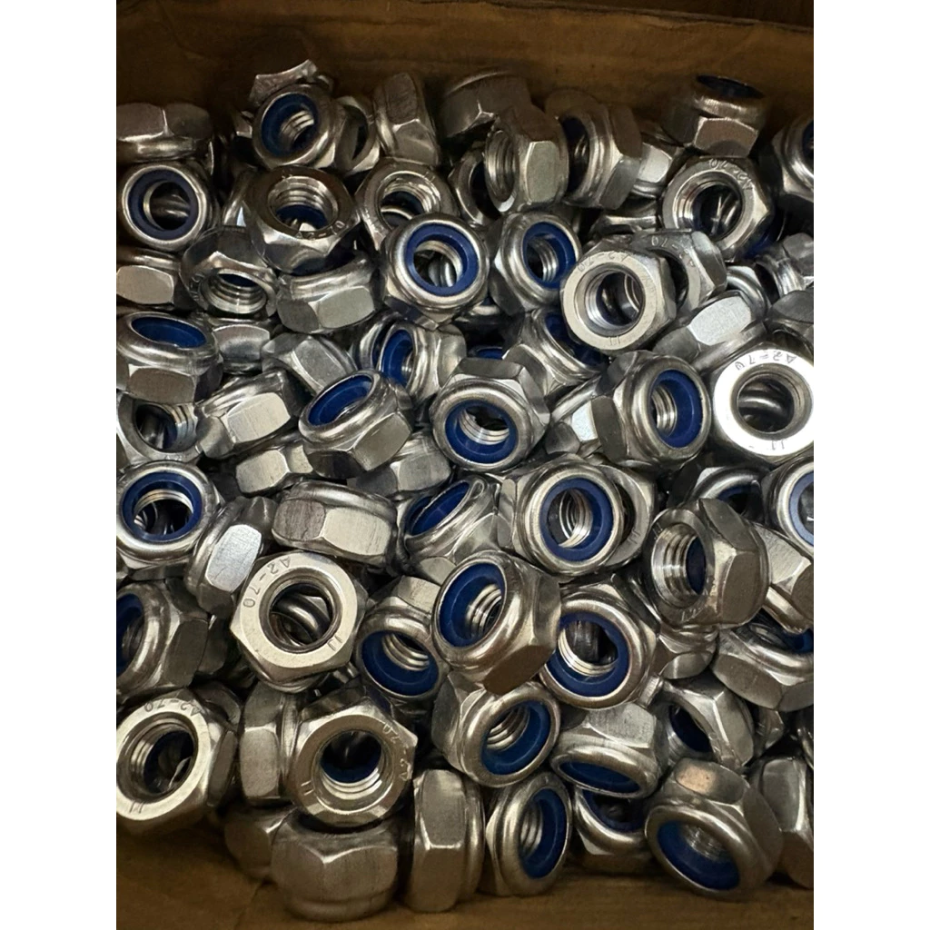 M8 / M10 / M12 Nylon Hexagon Lock Nut Nut SUS 304 Stainless Steel