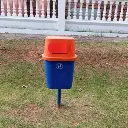 Hanging Litter Bin (40L) / HDPE Environment Bin/ HDPE standing Bin / Trash Pole Bin / Tong Sampah Taman for Outdoor Park