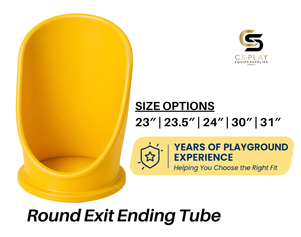 Exit Round Tube / Ending Tube / Ending Tube Slide Parts (Outdoor Children Sports Playground Parks) (Blue, 23.5'' (590mm))