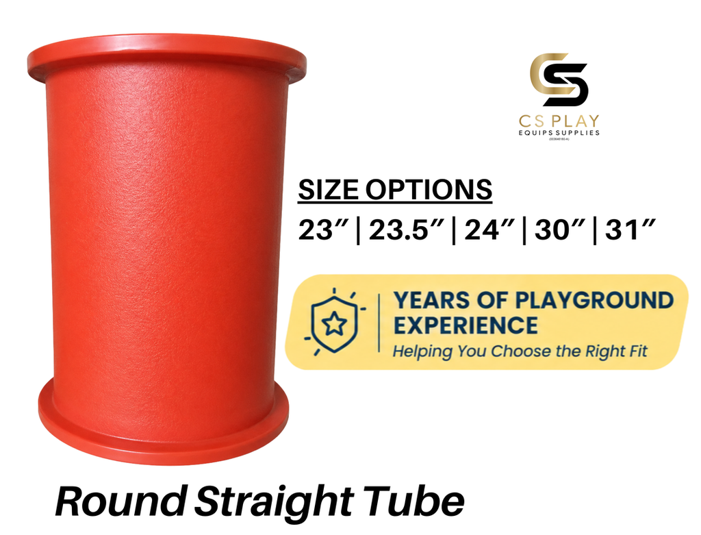 Straight Round Tube / Enclosed Tube / Tunnel Tube Slide Parts (Outdoor Children Sports Playground Parks) (Blue, 23.5'' (590mm))