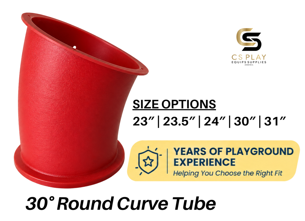 30 Degree Curve Round Tube / Enclosed Tube / Tunnel Tube Slide Parts (Outdoor Children Sports Playground Parks) (Blue, 23.5'' (590mm))