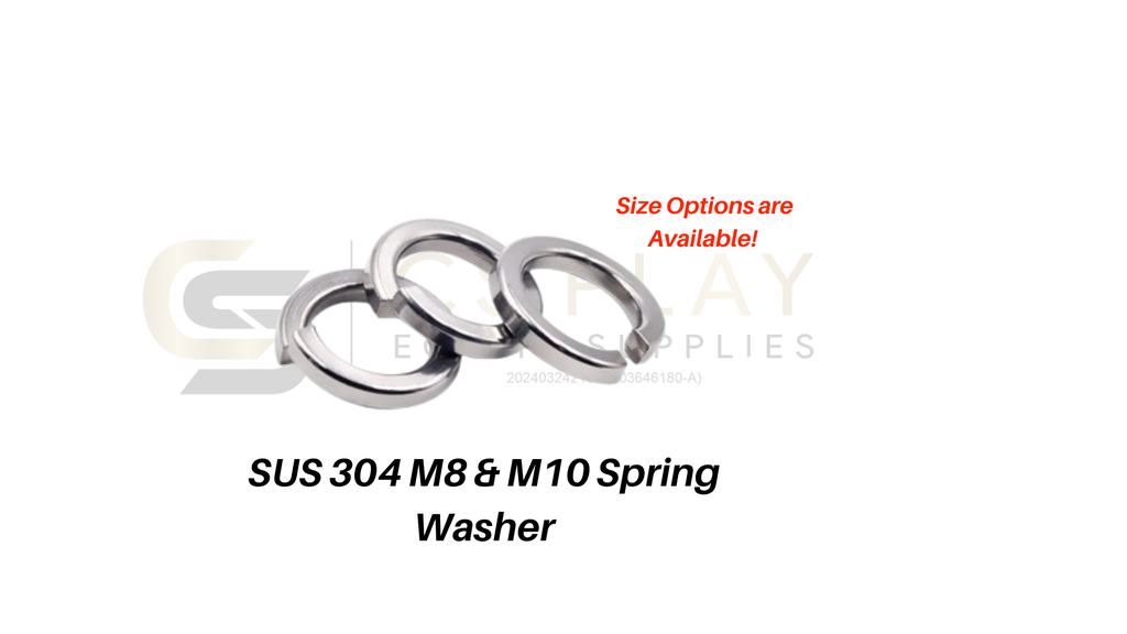 M8 & M10 SUS 304 Spring Washer Stainless Steel