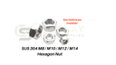 M8 / M10 / M12 / M14 Hexagon Nut SUS 304 Stainless Steel