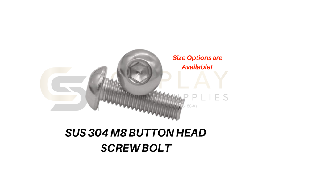 M8 SUS 304 Hex Button Head Screw / Button Head Cap Bolt / Mushroom Head Screw