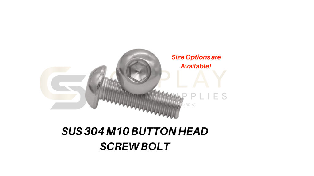 M10 SUS 304 Hex Button Head Screw / Button Head Cap Bolt / Mushroom Head Screw