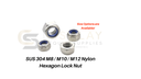 M8 / M10 / M12 Nylon Hexagon Lock Nut Nut SUS 304 Stainless Steel