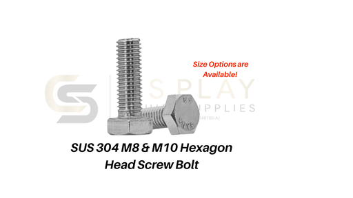 M8 M10 SUS 304 Hexagon Bolt / Screw / Stainless Steel Hex Head Screw