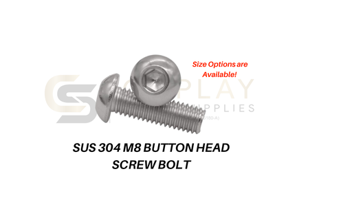 M8 SUS 304 Hex Button Head Screw / Button Head Cap Bolt / Mushroom Head Screw